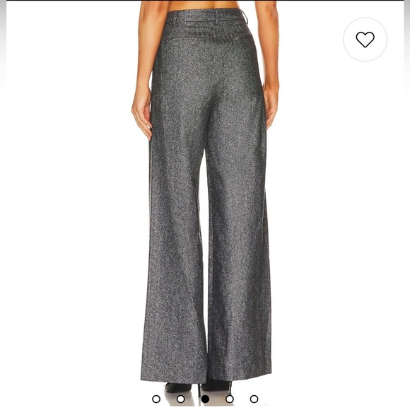 House of CB Metallic Gray Wide-Leg Pants - Picture 3 of 10